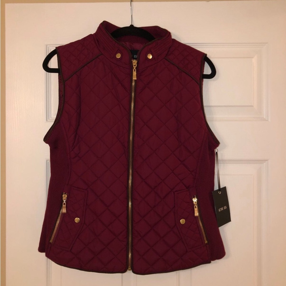 NWT maroon / burgundy vest